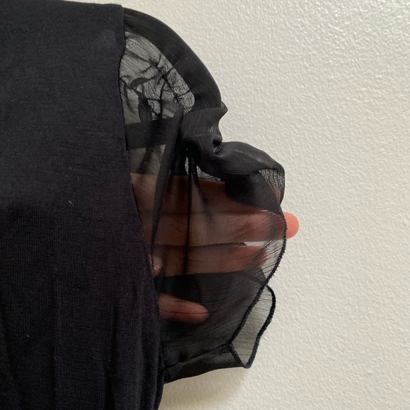 Tahari Ruffle Combination Tee - Picture 3 of 4